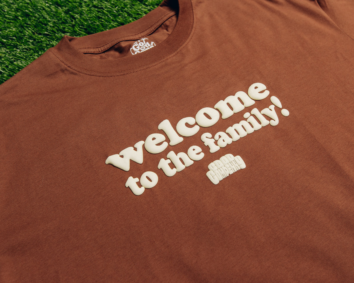 WELCOME TO THE FAMILY "BROWN / CREAM" SHIRT