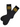 GC "3 Stacked" Black sock with yellow logo